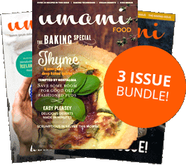 Paquete de 3 ediciones de la revista de comida Umami